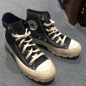 black high top chunky converse